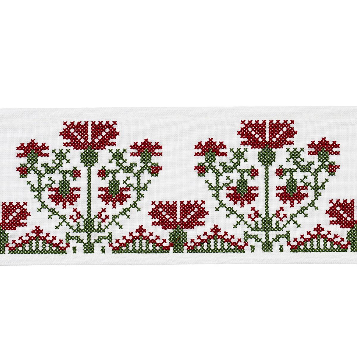 Schumacher Claret Custis Embroidered Tape
