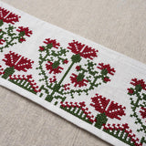 Schumacher Claret Custis Embroidered Tape