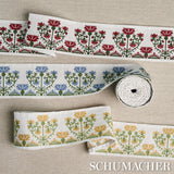 Schumacher Claret Custis Embroidered Tape