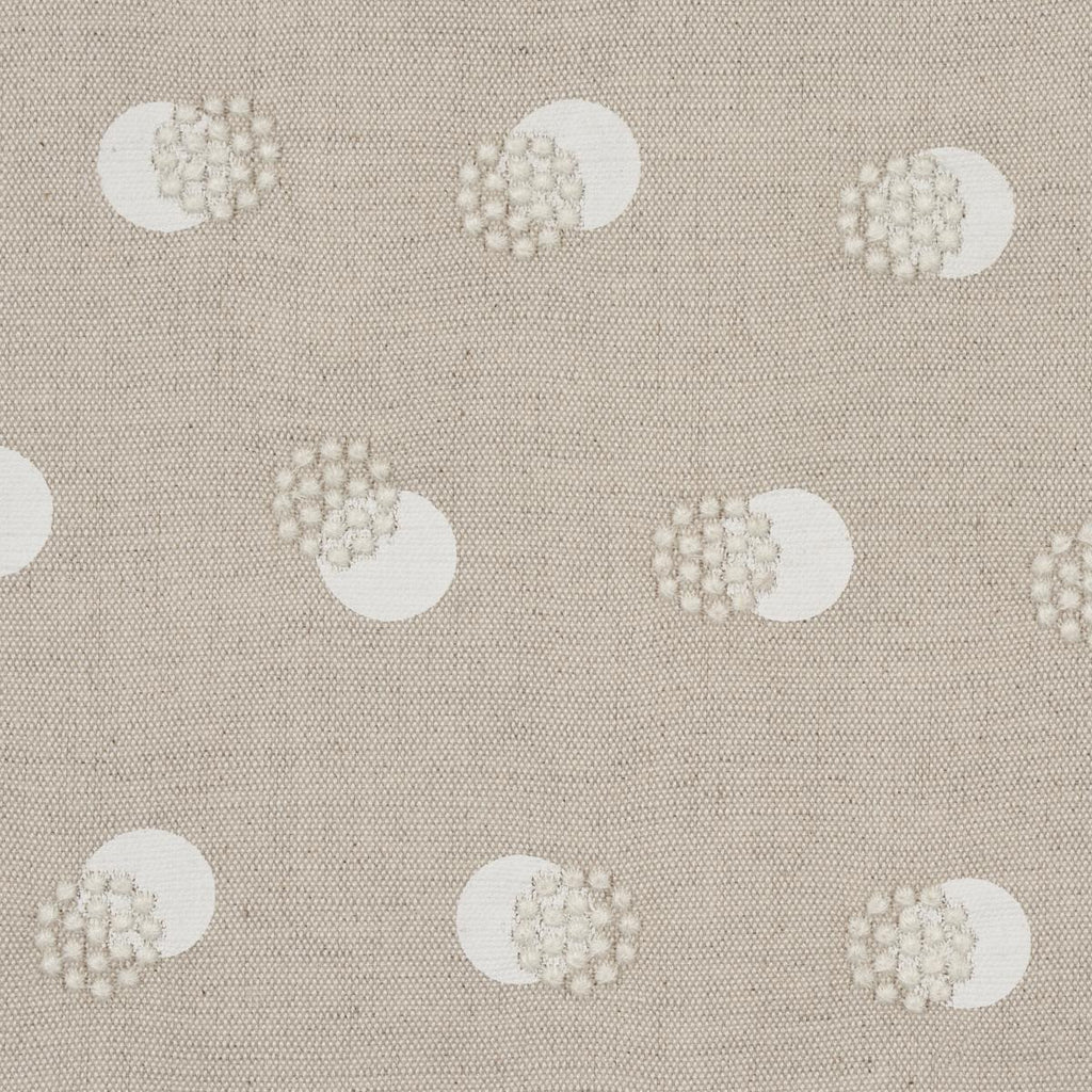 Schumacher Taylor Embroidery Ivory On Natural Fabric