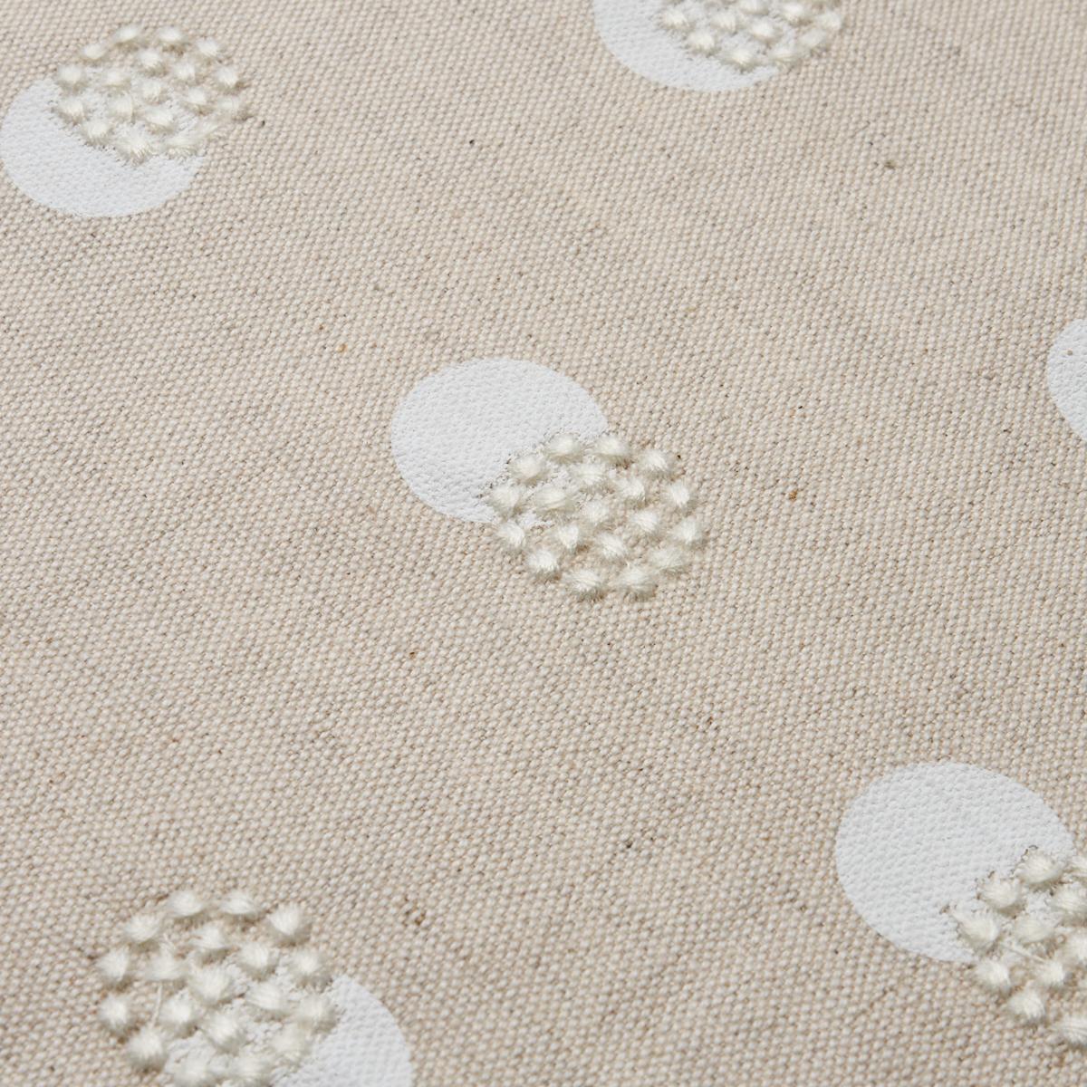 Schumacher Taylor Embroidery Ivory On Natural Fabric