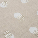 Schumacher Taylor Embroidery Ivory On Natural Fabric