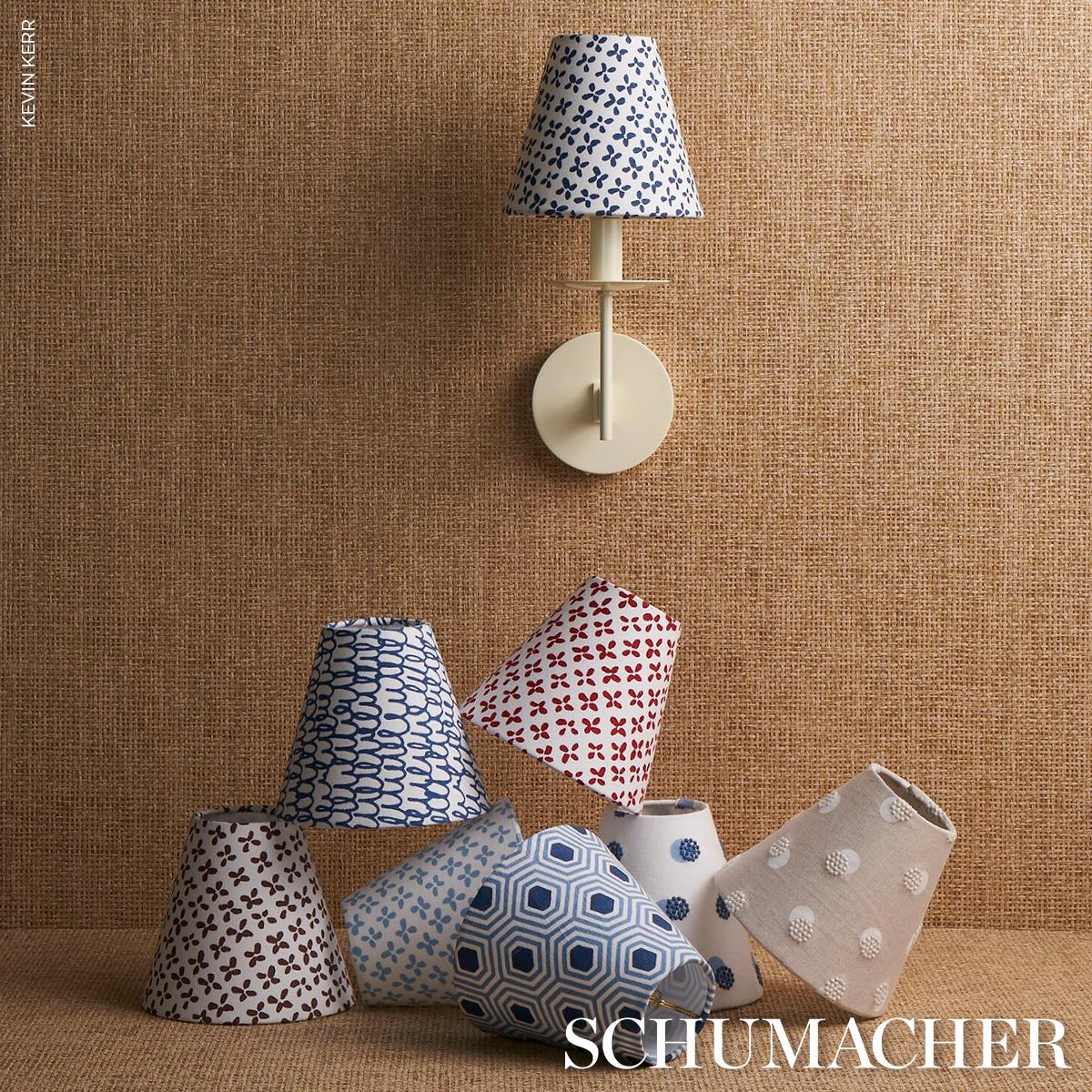 Schumacher Taylor Embroidery Ivory On Natural Fabric