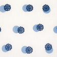 Schumacher Taylor Embroidery Blue On Ivory Fabric