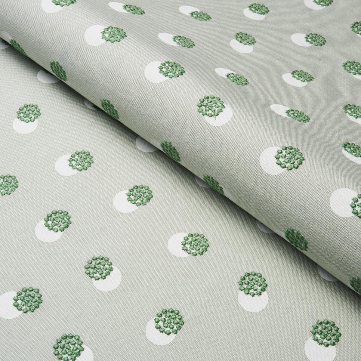 Schumacher Taylor Embroidery Green Fabric
