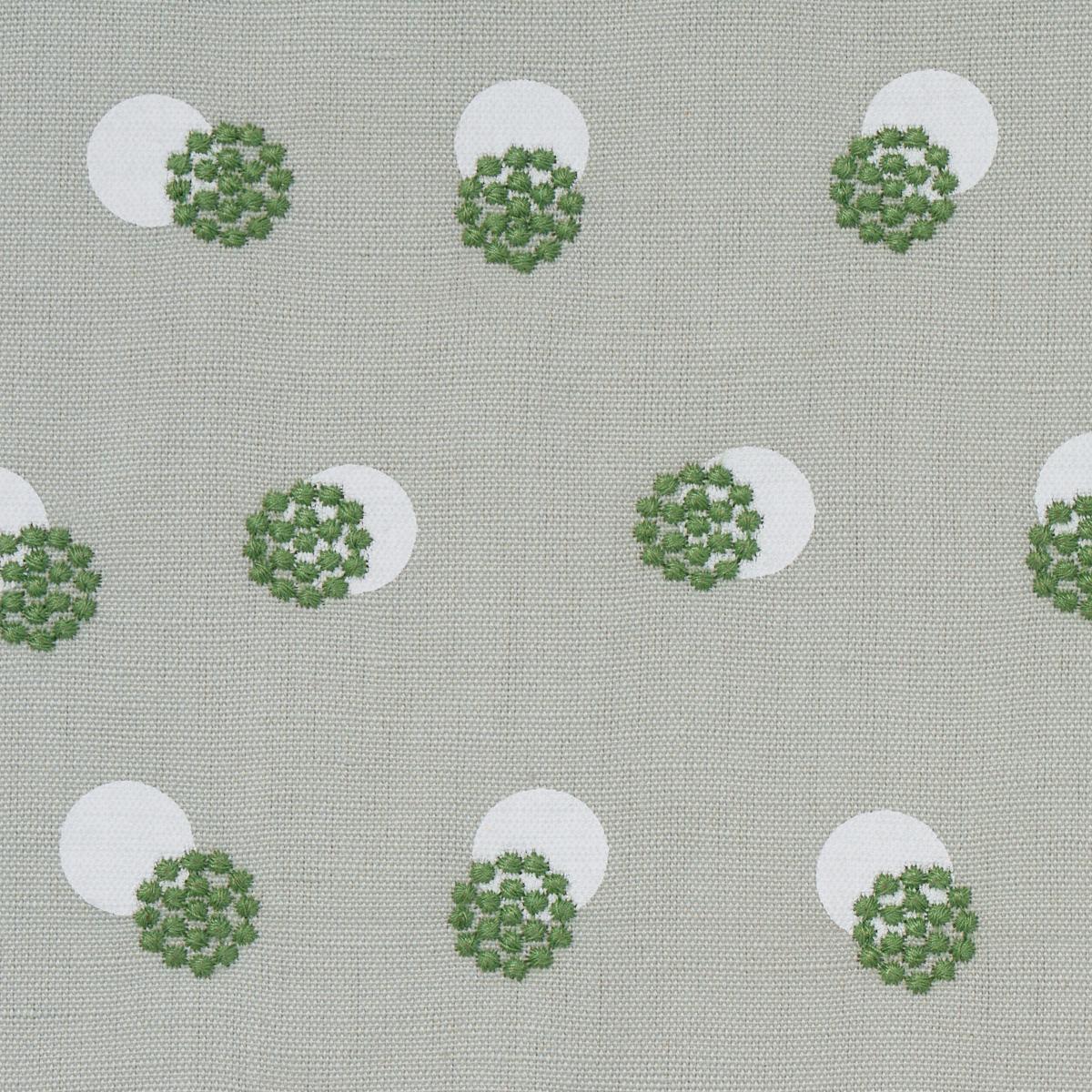 Schumacher Taylor Embroidery Green Fabric