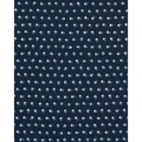 Schumacher Taylor Embroidery Sky On Navy Fabric