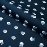 Schumacher Taylor Embroidery Sky On Navy Fabric