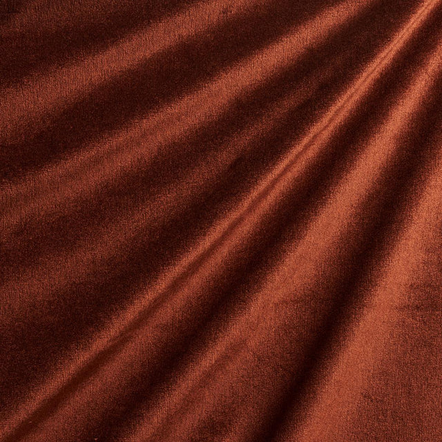 Schumacher Sumptuous Silk Wool Velvet Mahogany Fabric