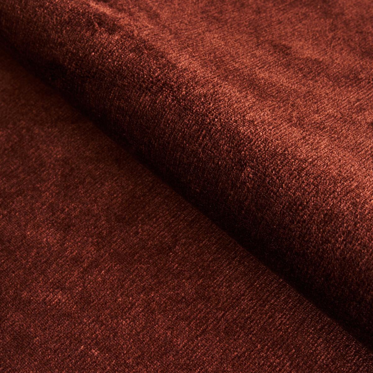 Schumacher Sumptuous Silk Wool Velvet Mahogany Fabric