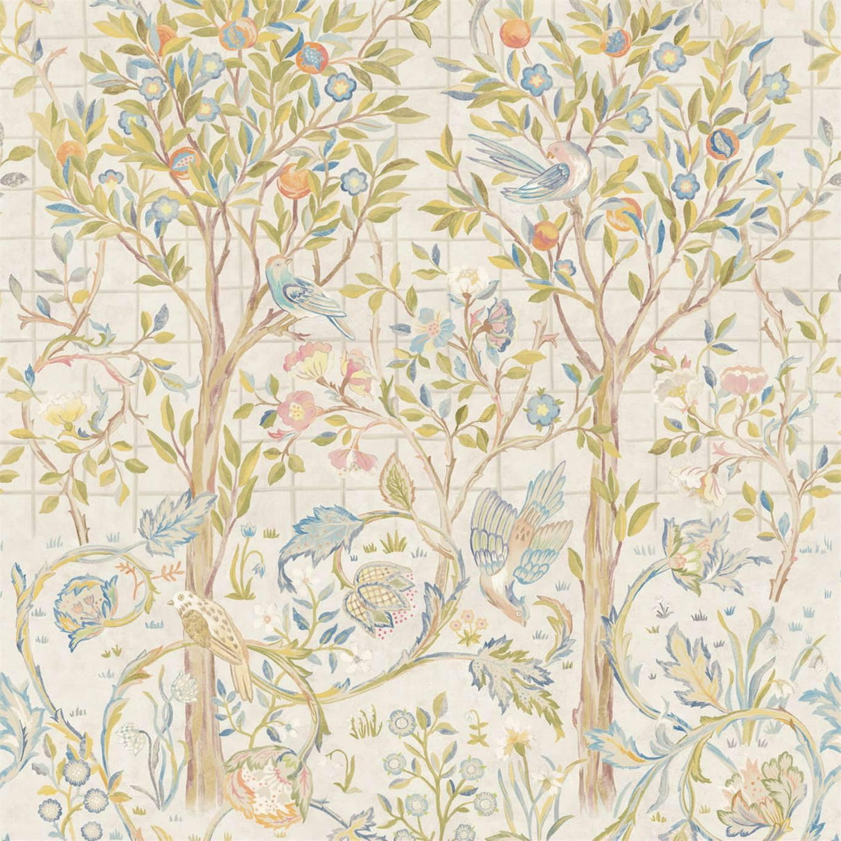 Morris & Co Melsetter Ivory Sage Wallpaper