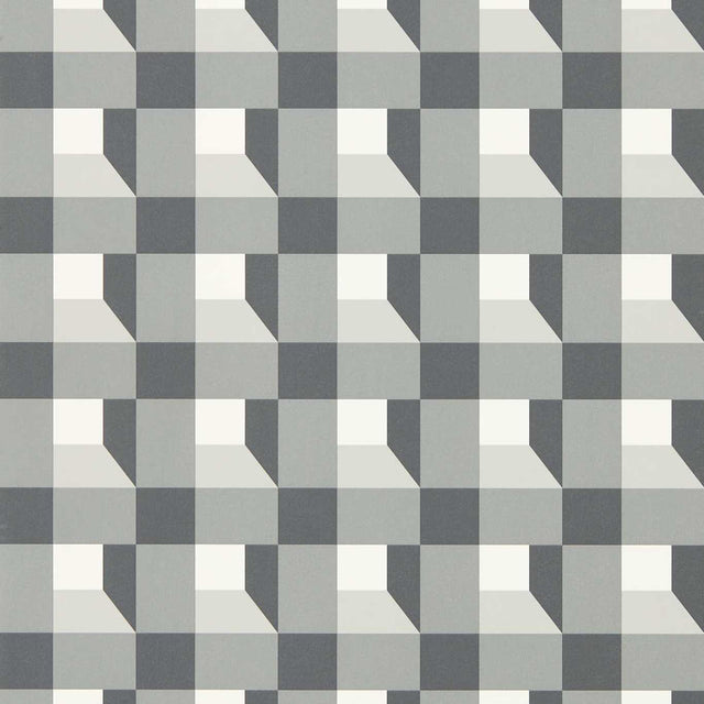 Harlequin Blocks Black Earth/Sketched/Diffused Light Wallpaper