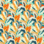 Harlequin Calathea Azul/Onsen/French Ochre/Paprika Velvet Fabric
