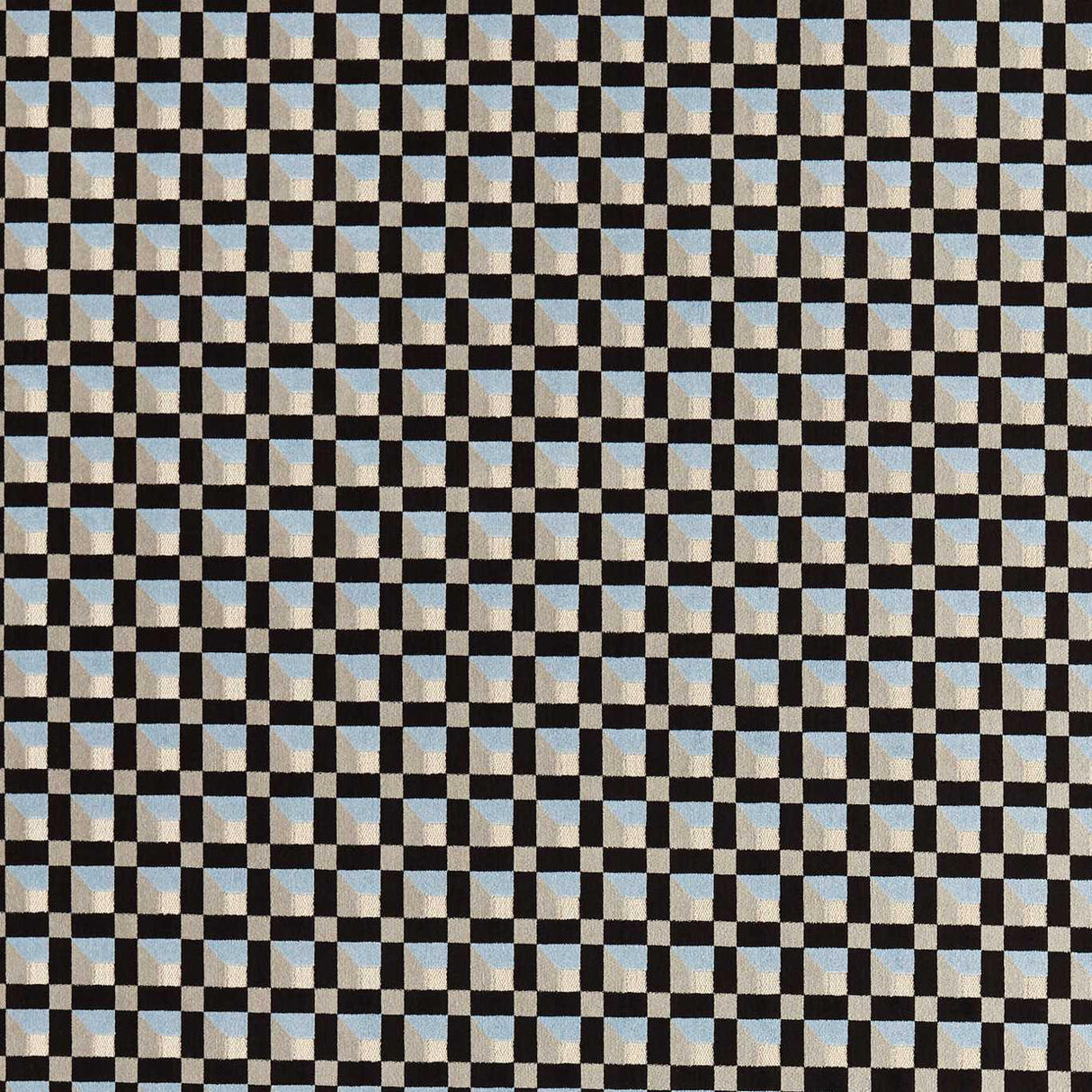 Harlequin Blocks Cornflower/Black Earth/Sketched Fabric