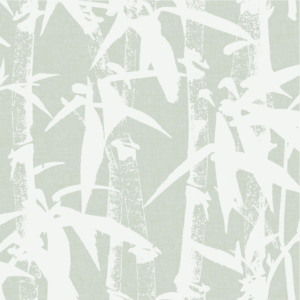 RoomMates Modern Bamboo Peel & Stick green/white Wallpaper