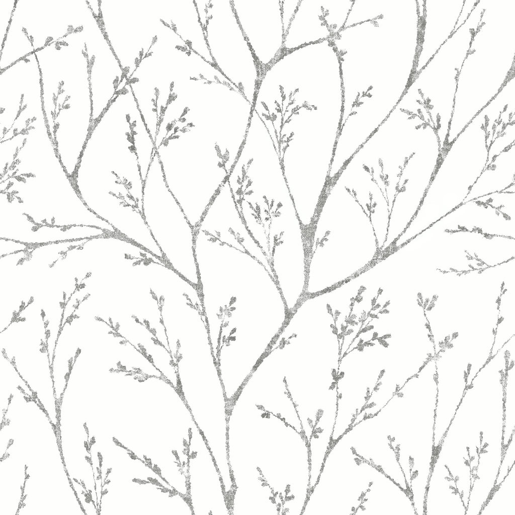 RoomMates Tree Branches Peel & Stick grey/white Wallpaper