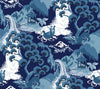 York Old Peking Peel And Stick Navy Blue Wallpaper