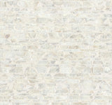 York Capiz Offering White Pearl Wallpaper