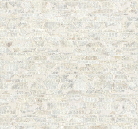 York Capiz Offering White Pearl Wallpaper