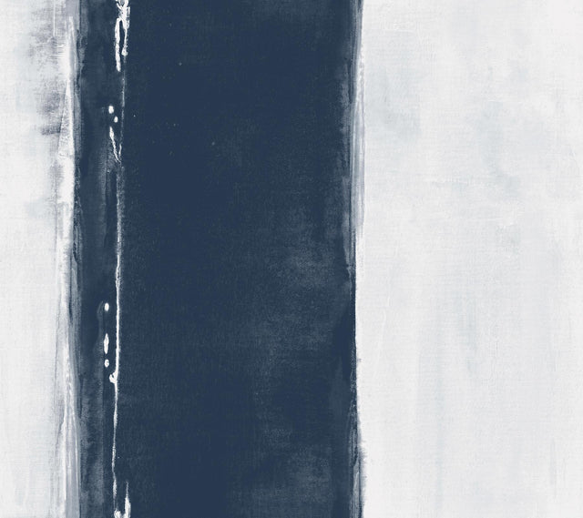 York Ink Wash Navy Wallpaper