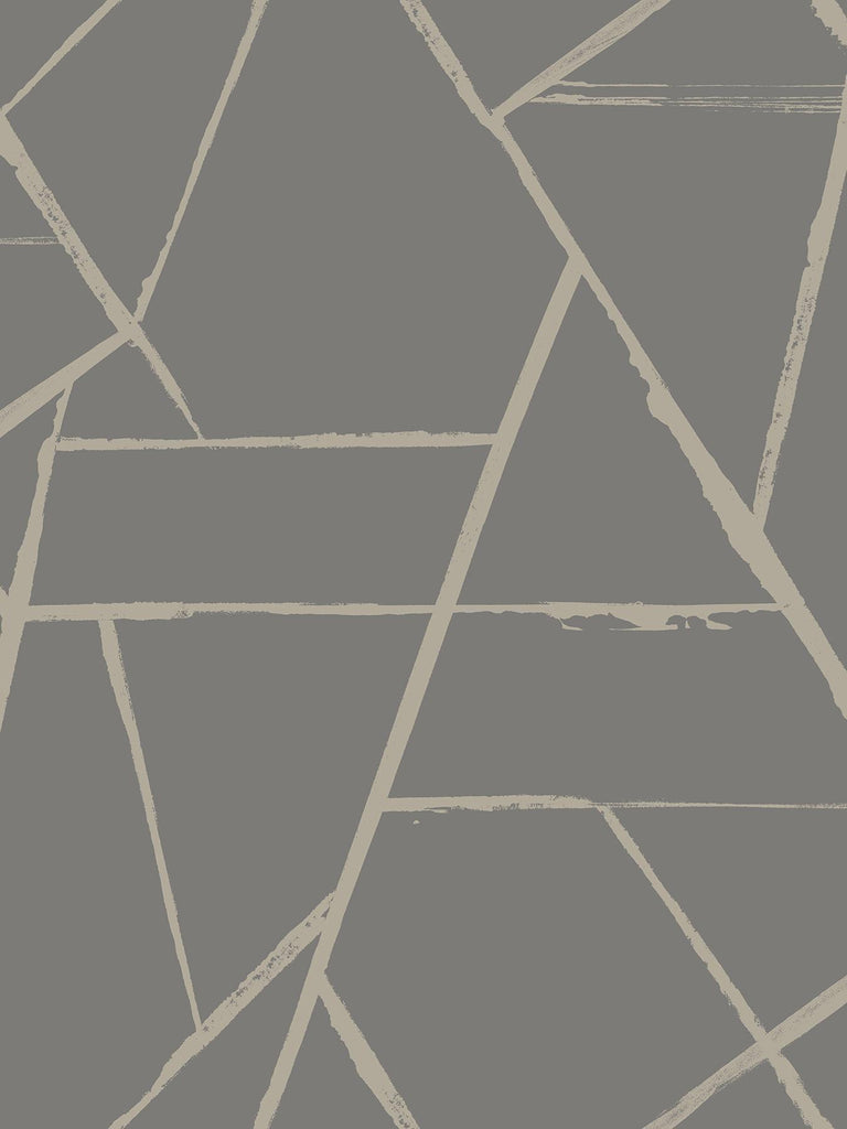 York Intersect Grey Metallic Wallpaper