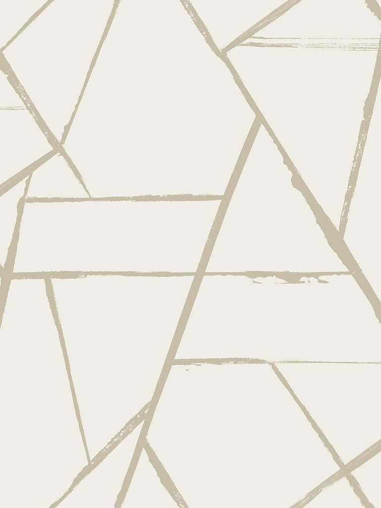York Intersect Beige Metallic Wallpaper