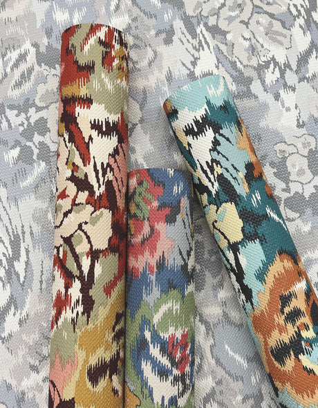 Missoni Flower Pot Teal/Orange Wallpaper