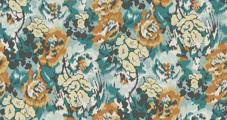 Missoni Flower Pot Teal/Orange Wallpaper