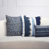 Elaine Smith Textured Indigo Deep Blue 12"x20" Decorative Pillow