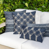 Elaine Smith Textured Indigo Deep Blue 12"x20" Decorative Pillow