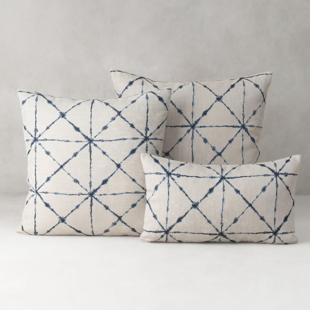 Elaine Smith Trilogy Indigo Blue 20"x20" Decorative Pillow
