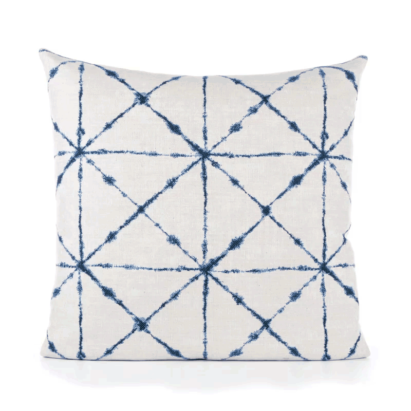 Elaine Smith Trilogy Indigo Blue 20"x20" Decorative Pillow