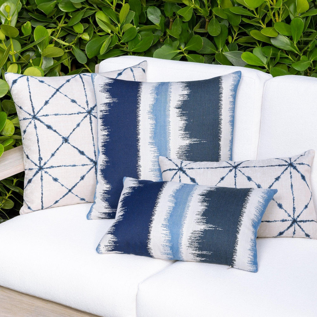 Elaine Smith Trilogy Indigo Blue 20"x20" Decorative Pillow