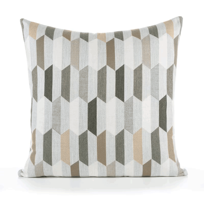 Elaine Smith Chiseled Camel Gray 20"x20" Decorative Pillow
