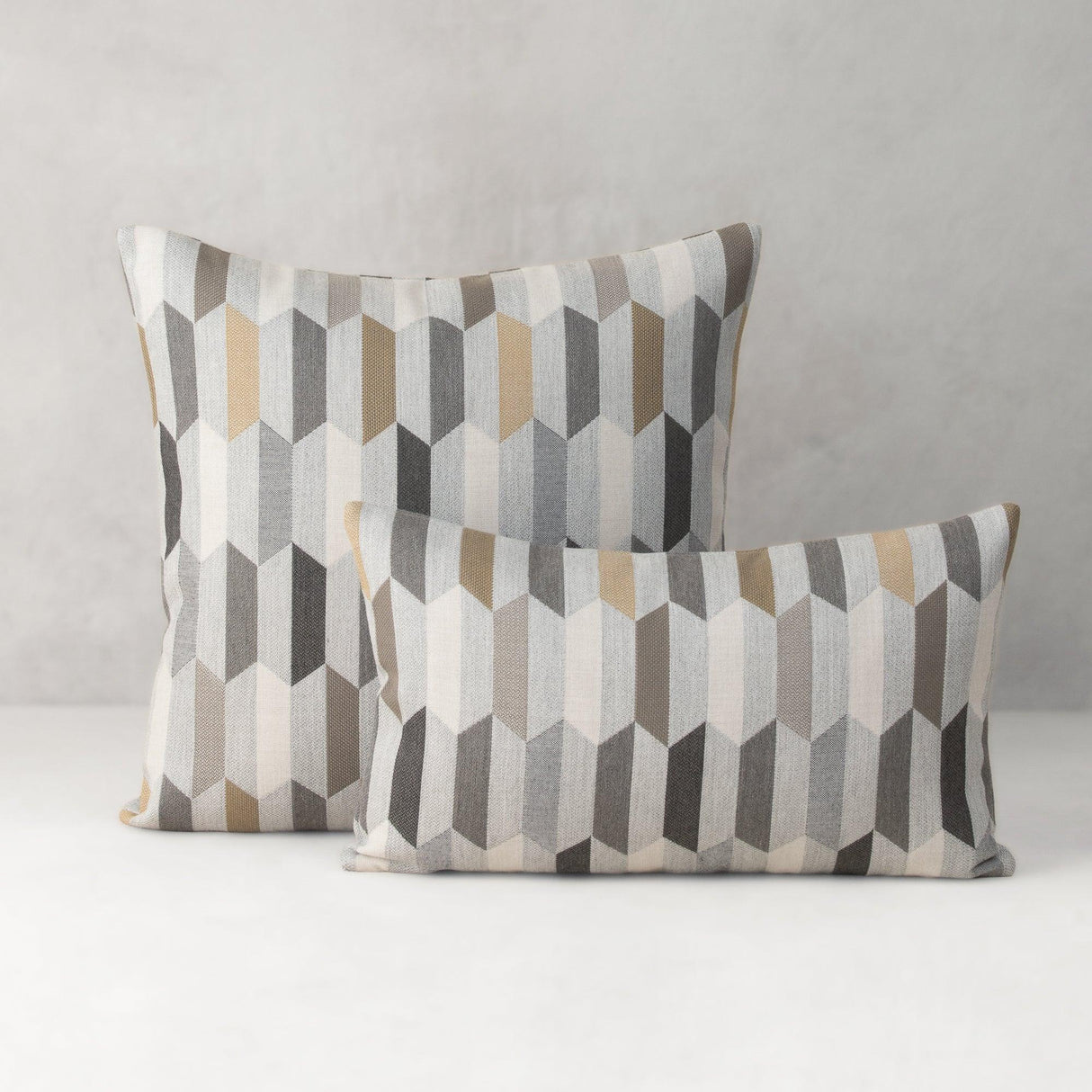 Elaine Smith Chiseled Camel Gray 12"x20" Decorative Pillow