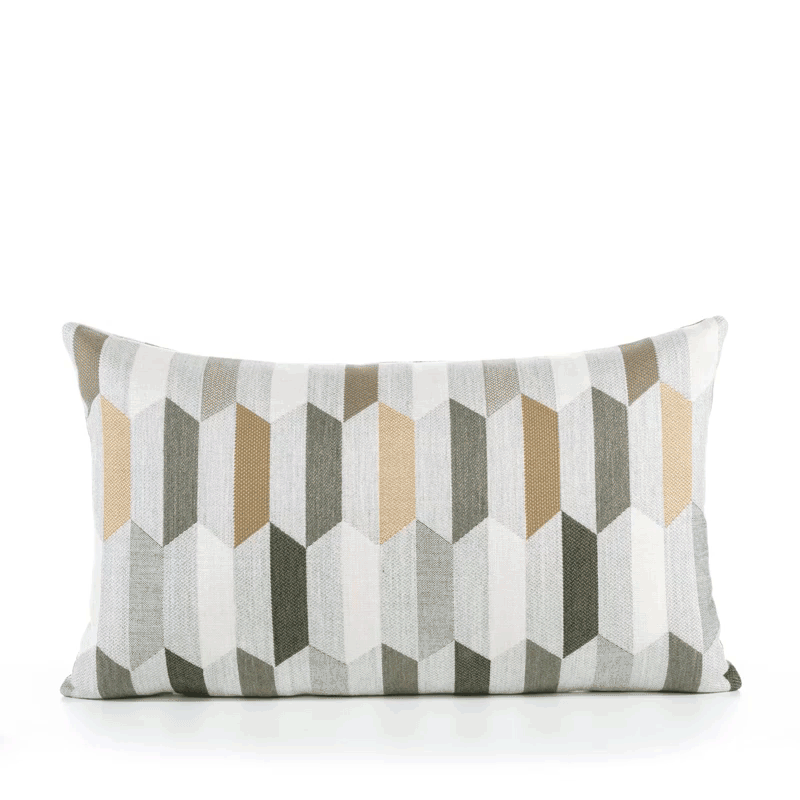 Elaine Smith Chiseled Camel Gray 12"x20" Decorative Pillow