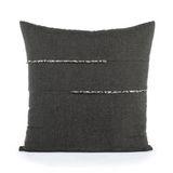 Elaine Smith Micro Fringe Carbon Black 20"x20" Decorative Pillow