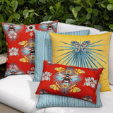 Elaine Smith Chameleon Lagoon Multi 22"x22" Decorative Pillow