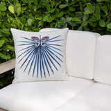 Elaine Smith Chameleon Capri Blue 22"x22" Decorative Pillow