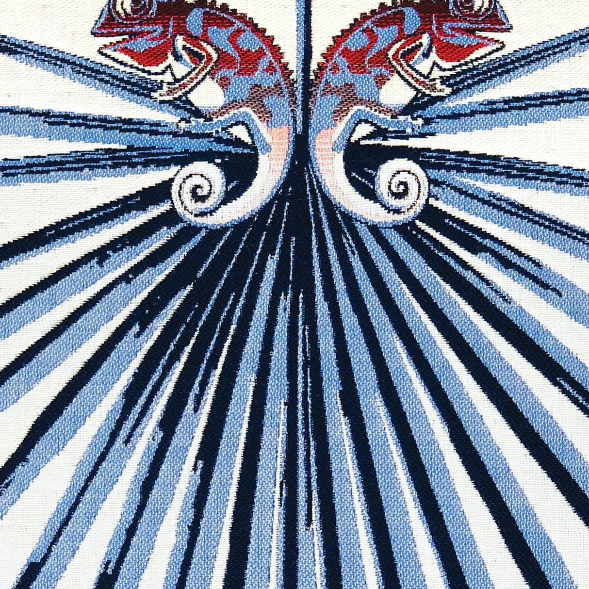 Elaine Smith Chameleon Capri Blue 22"x22" Decorative Pillow