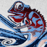 Elaine Smith Chameleon Capri Blue 22"x22" Decorative Pillow