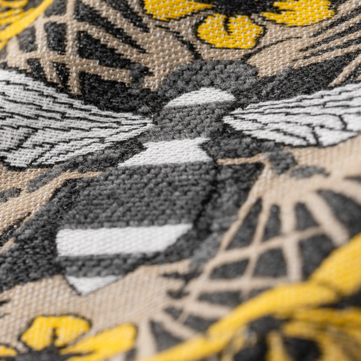 Elaine Smith Honey Bee Black 22"x22" Decorative Pillow