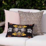 Elaine Smith Honey Bee Black 12"x20" Decorative Pillow