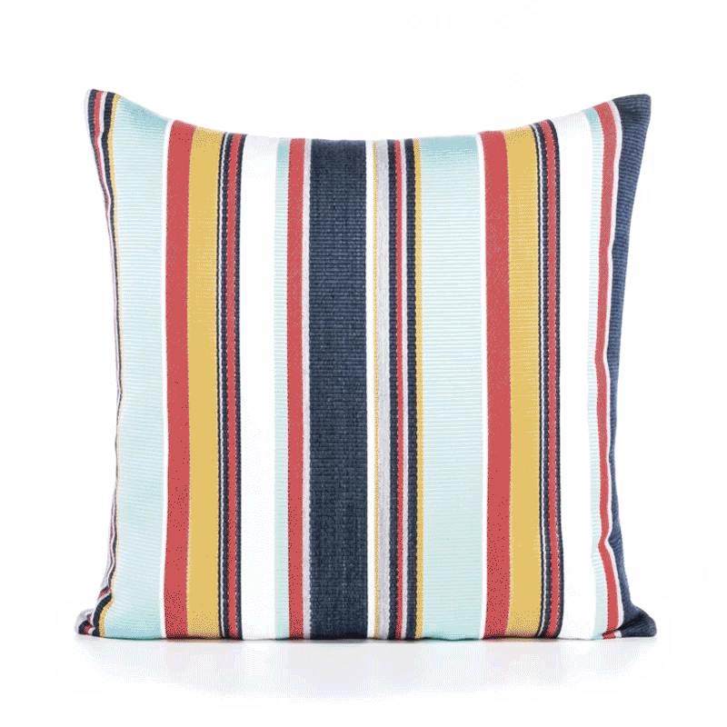 Elaine Smith Sicily Stripe Multi 20"x20" Decorative Pillow