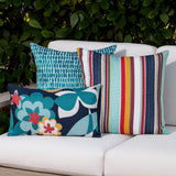 Elaine Smith Thumbprint Aruba Teal 20"x20" Decorative Pillow