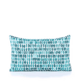 Elaine Smith Thumbprint Aruba Teal 12"x20" Decorative Pillow