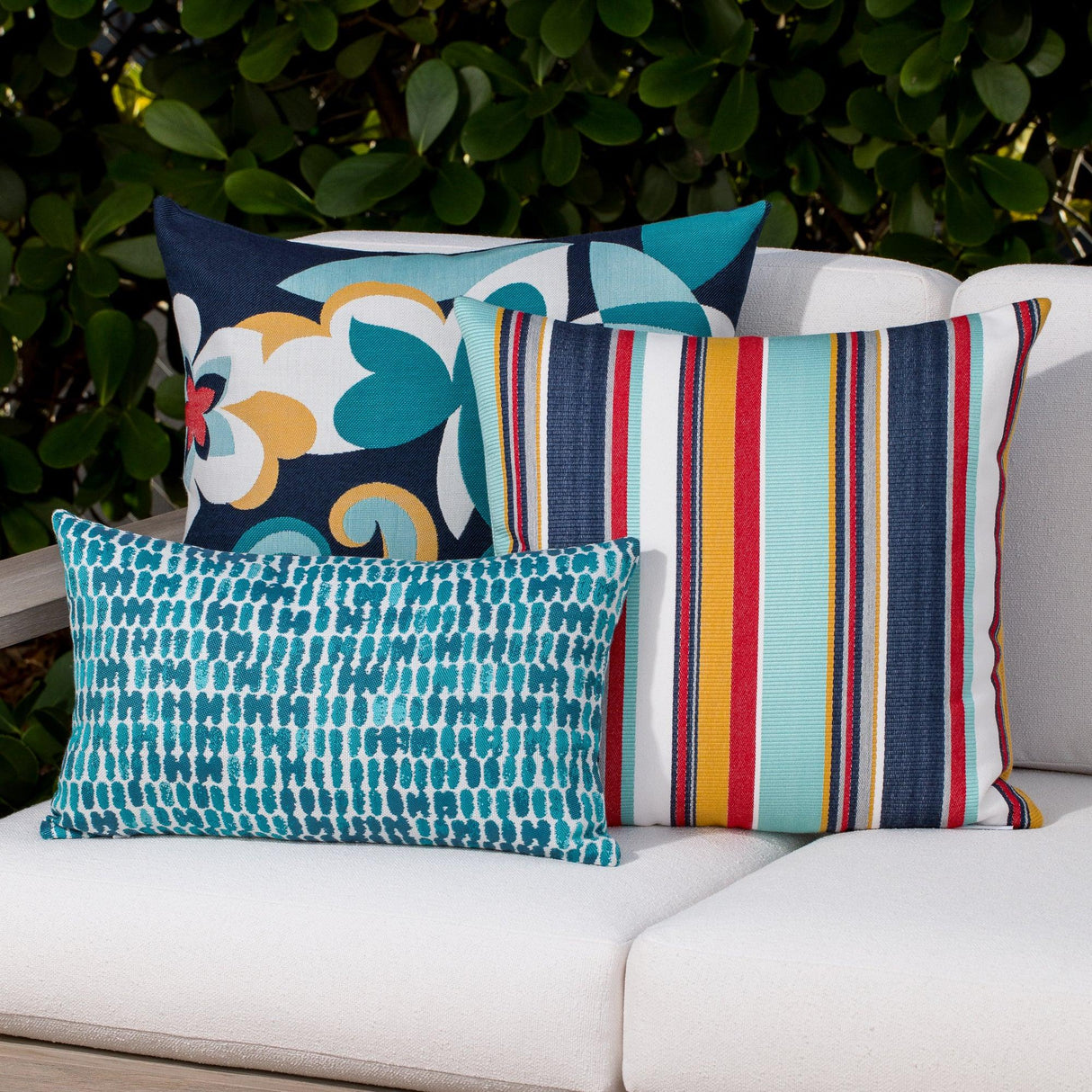 Elaine Smith Floral Impact Multi 22"x22" Decorative Pillow