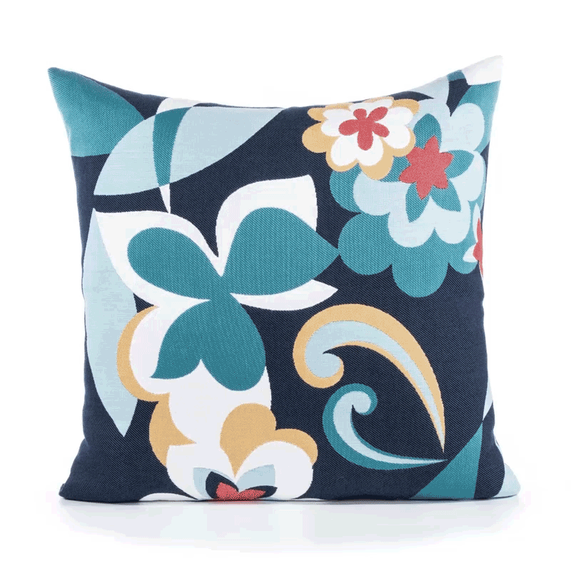 Elaine Smith Floral Impact Multi 22"x22" Decorative Pillow