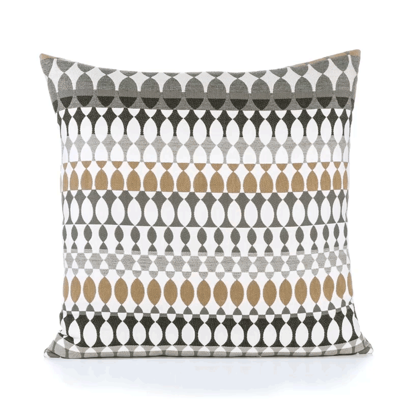 Elaine Smith Modern Oval Dune Multi 20"x20" Decorative Pillow