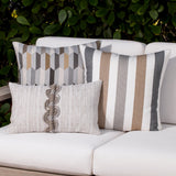 Elaine Smith Dune Stripe Gray 20"x20" Decorative Pillow